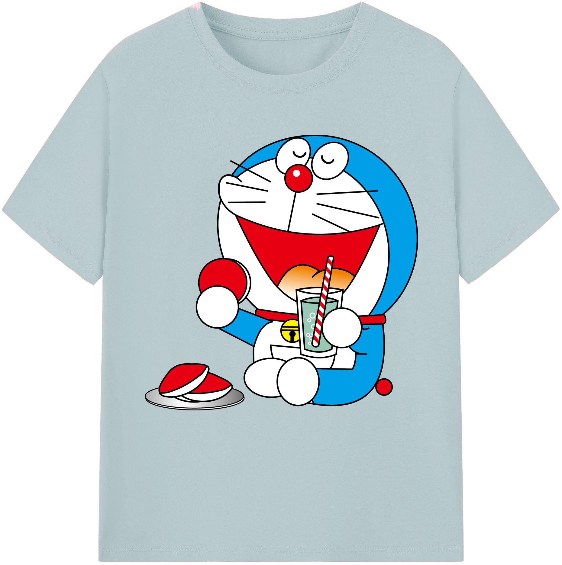 （画像用） ドラえもん Doraemon 綿100％半袖Tシャツ（フロントプリント）